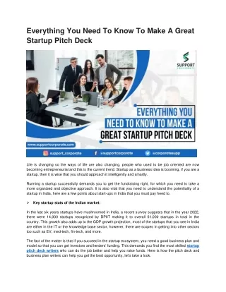 Everything You Need To Know To Make A Great Startup Pitch Deck