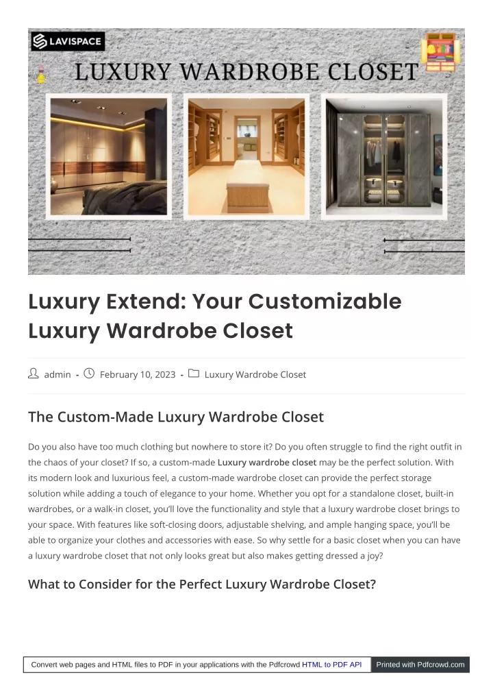 luxury extend your customizable luxury wardrobe