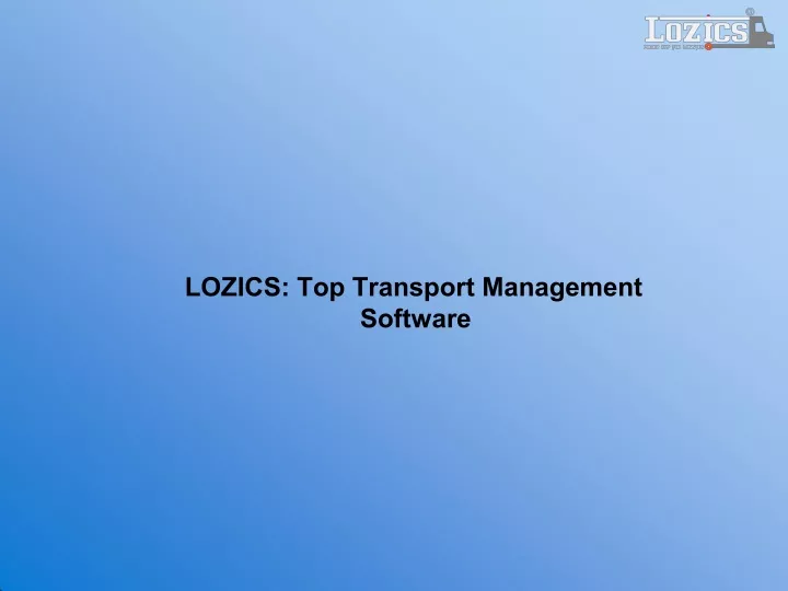 lozics top transport management software