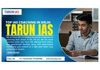 Top IAS Coaching In Delhi Tarun IAS