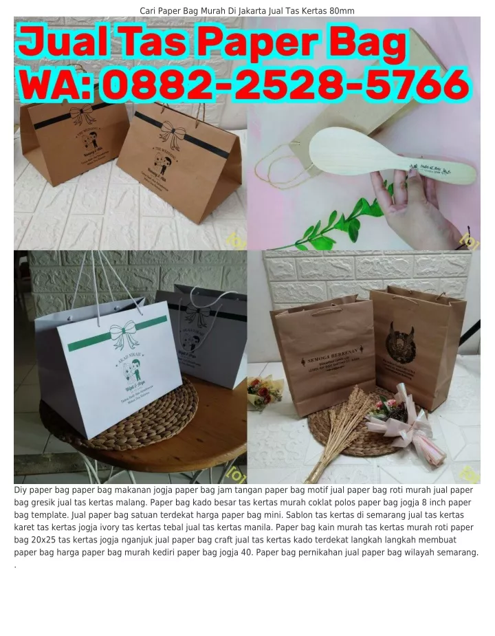 Ppt Wa Paper Bag Murah Di Semarang Tas Kertas Hampers Powerpoint Presentation