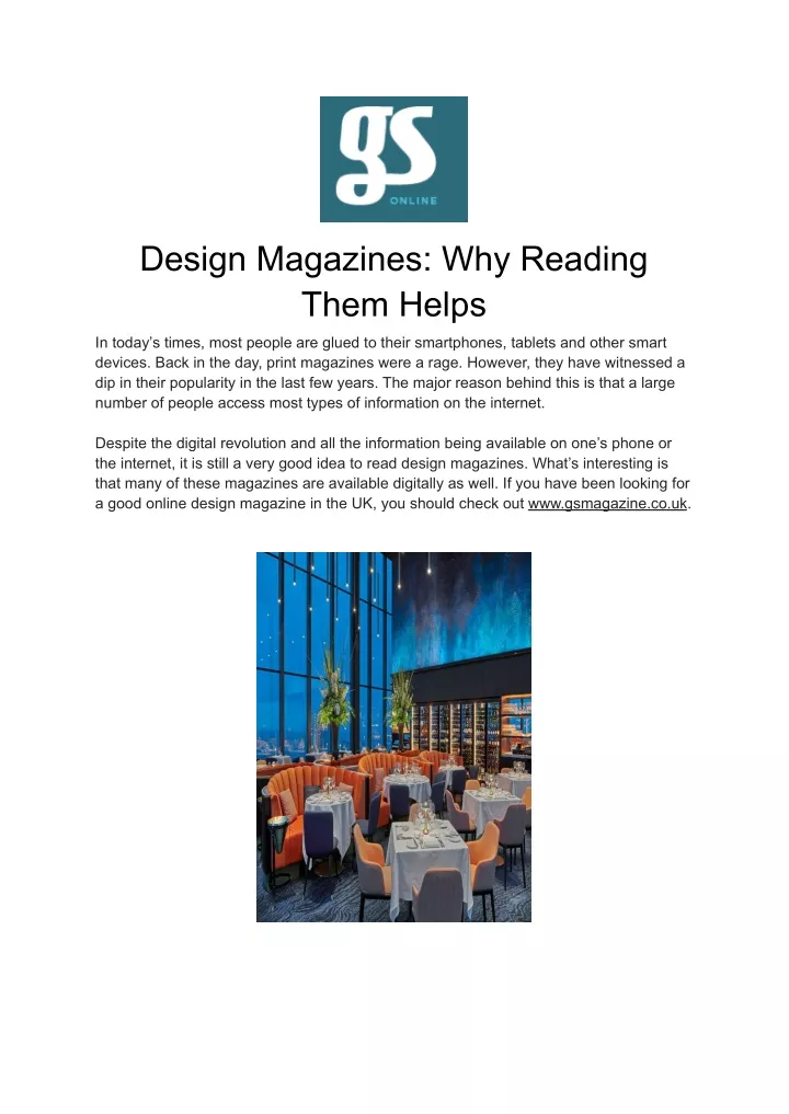 design magazines why reading them helps