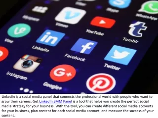 linkedin is a social media panel that connects