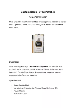 captain black 071737993545