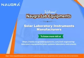 solar laboratory instruments manufacturers