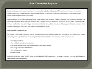 attic conversion projects