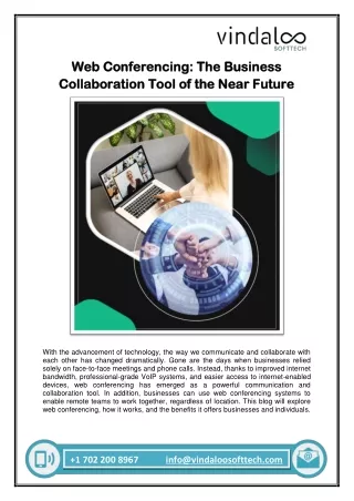Web Conferencing The Business Collaboration Tool of the Near Future