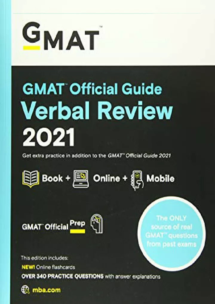 PPT - (PDF/DOWNLOAD) GMAT Official Guide Verbal Review 2021, Book ...