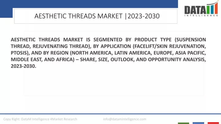 aesthetic threads market 2023 2030