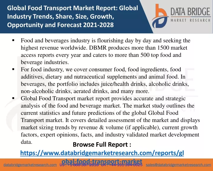 PPT - Food Transport Market- FOOD & BEVERAGES PowerPoint Presentation ...