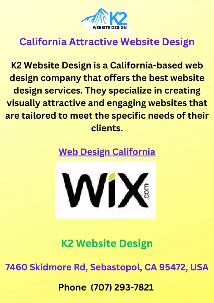 california attractive website design