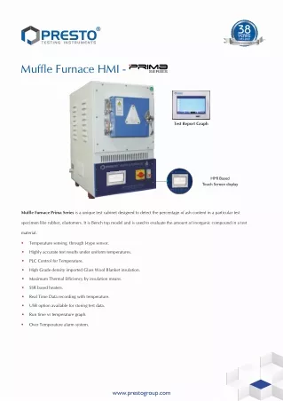 Muffle Furnace Manufacturer and Supplier in India