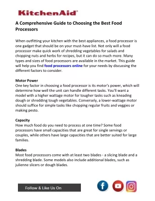 a comprehensive guide to choosing the best food