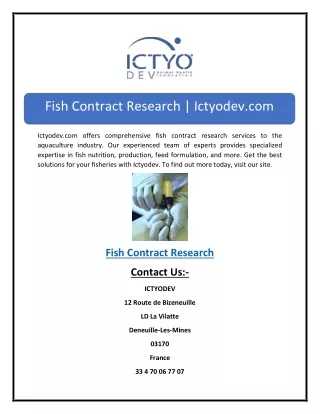 fish contract research ictyodev com