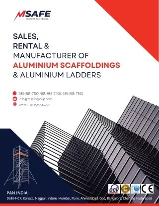 Msafe Group aluminium scaffolding catalogue