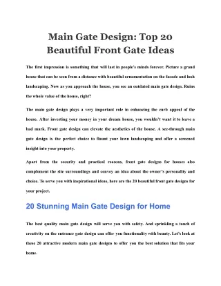 main gate design top 20 beautiful front gate ideas