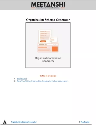 Organization Schema Generator