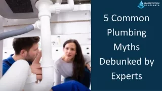 5 Common Plumbing Myths Debunked by Experts
