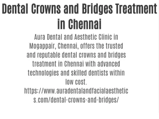 Dental Crowns and Bridges Treatment in Chennai