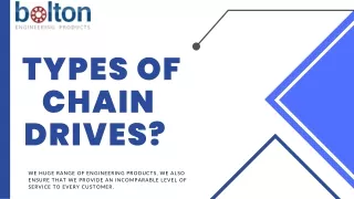 types of chain drives