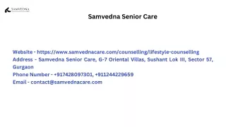 Retirement Counselling | Samvednacare