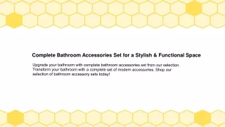 Complete Bathroom Accessories Set for a Stylish & Functional Space