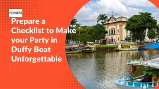 Prepare a Checklist to Make your Party in Duffy Boat Unforgettable