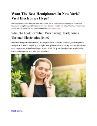 want the best headphones in new york visit