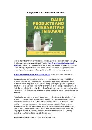 dairy products and alternatives in kuwait