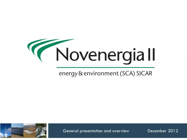 Ppt Albert Mitja Sarvise Grupo Novenergia Referente De Energia Renovable Dec2012 Powerpoint