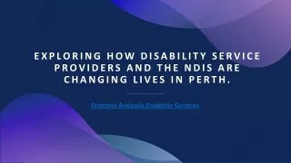 Exploring how disability service providers and the NDIS