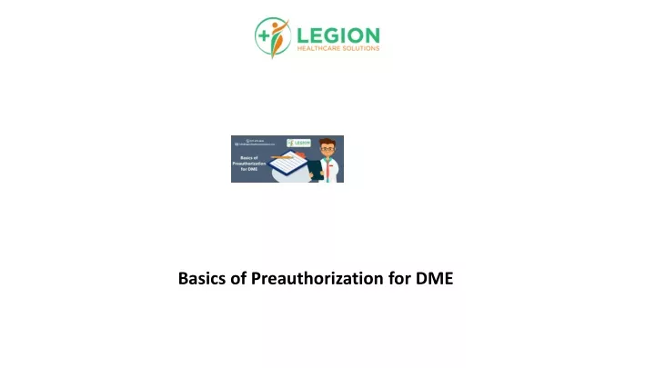 basics of preauthorization for dme