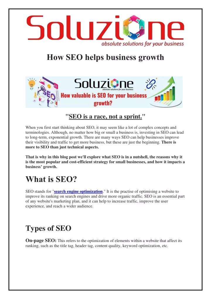 how seo helps business growth