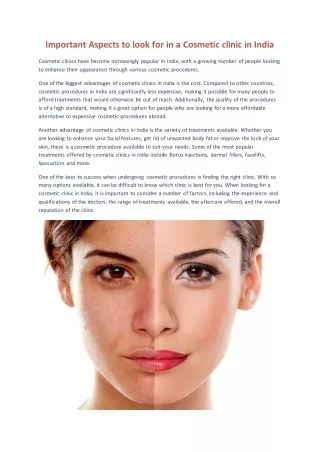 important aspects to look for in a cosmetic
