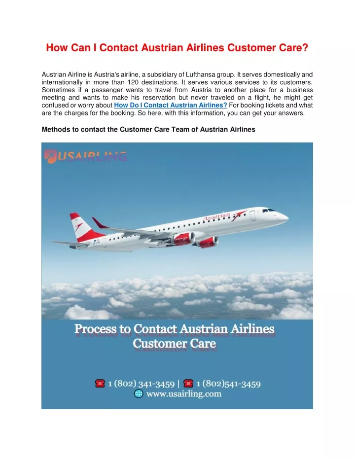 how can i contact austrian airlines customer care