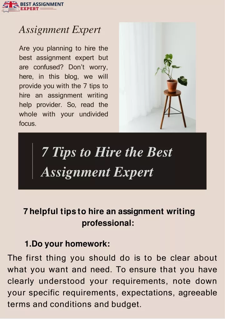 assignment expert