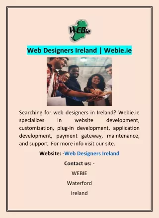 Web Designers Ireland | Webie.ie