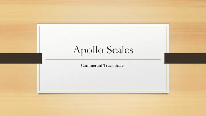 apollo scales