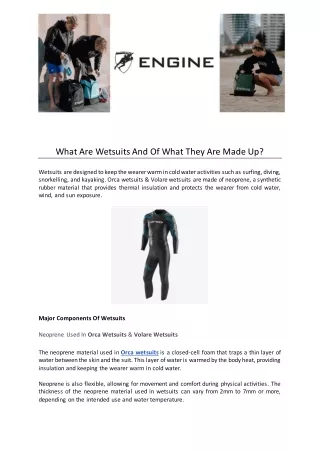 what are wetsuits and of what they are made up