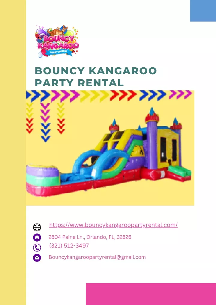 bouncy kangaroo party rental