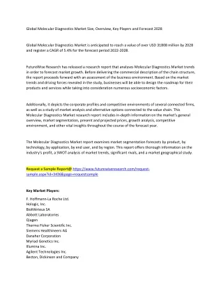 global molecular diagnostics market size overview
