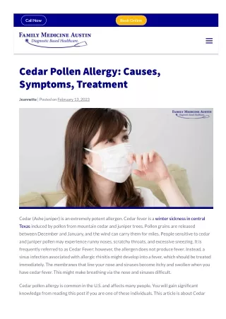 Cedar-pollen-allergy-causes-symptoms-treatment-