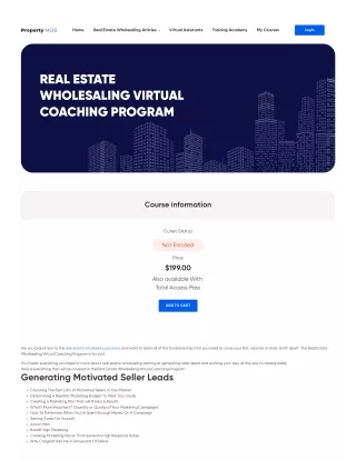 Real estate wholesale course