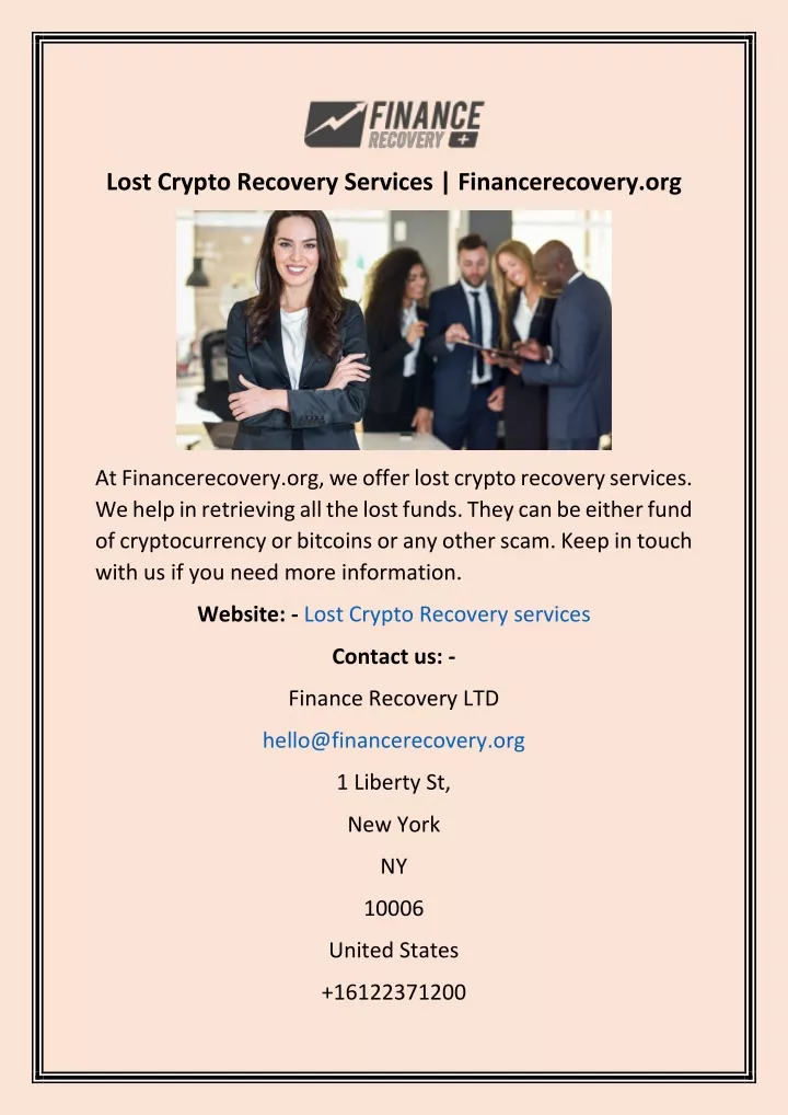 lost crypto recovery services financerecovery org