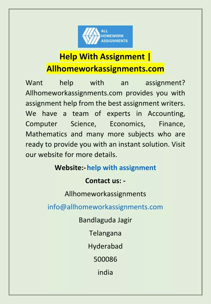 help with assignment allhomeworkassignments com