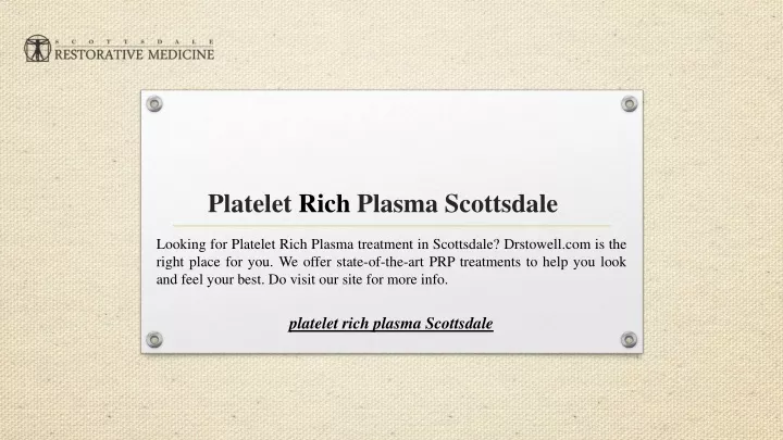 platelet rich plasma scottsdale