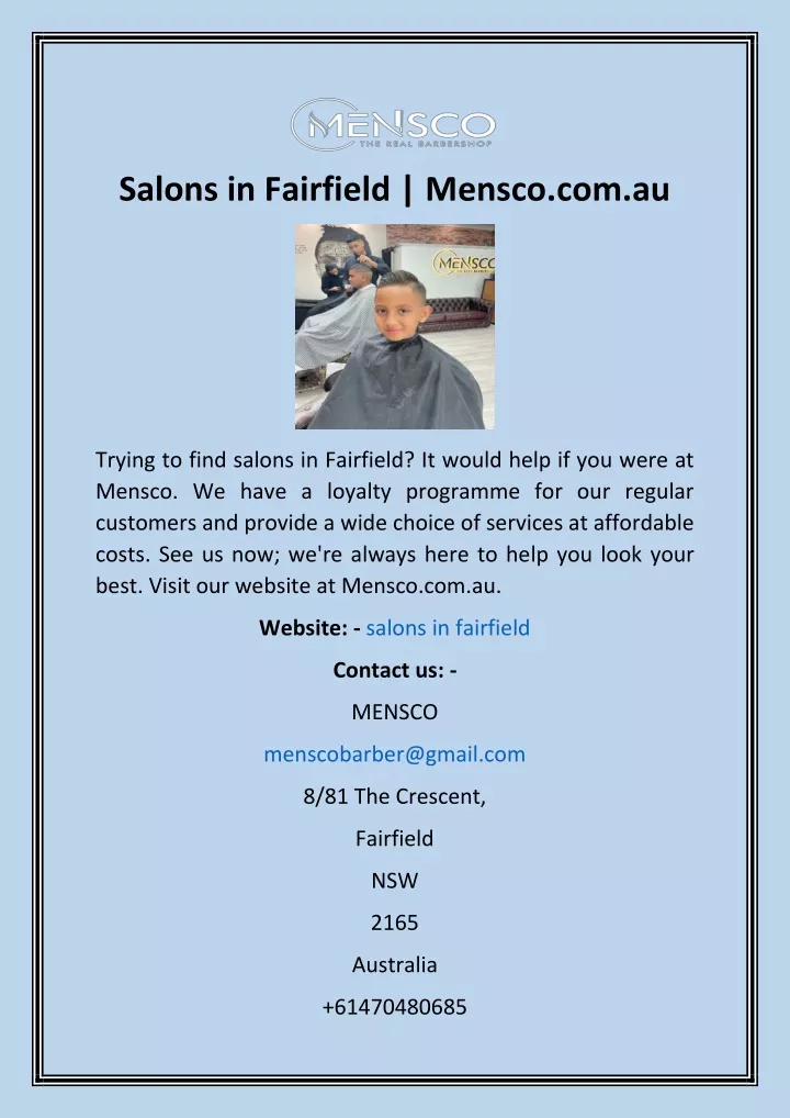 salons in fairfield mensco com au