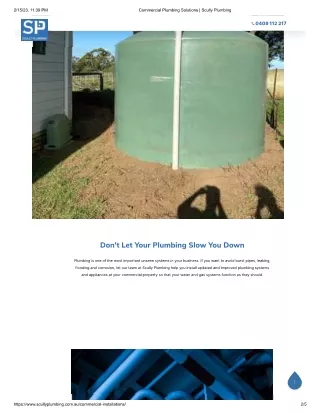 Commercial Plumbing Solutions - Scully Plumbing
