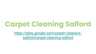 Carpet Cleaning Salford