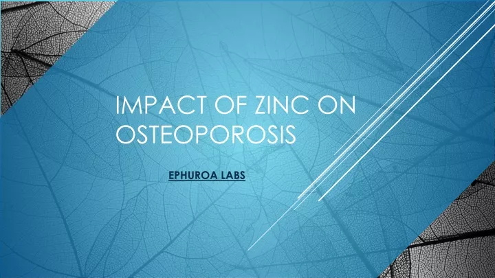 impact of zinc on osteoporosis